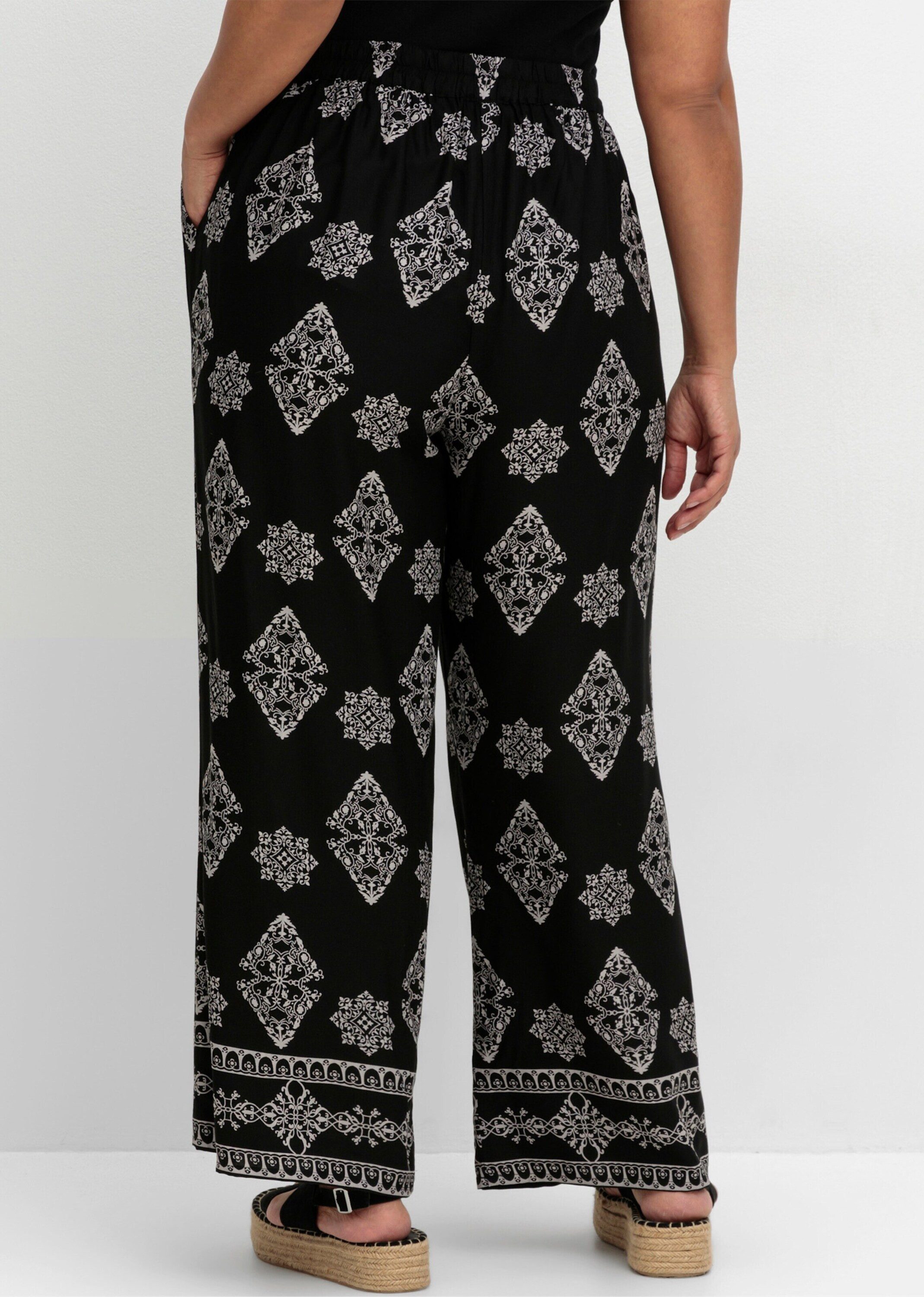 sheego by Joe Browns Jerseyhose Schlupfhose mit Allover- und Bordürendruck günstig online kaufen