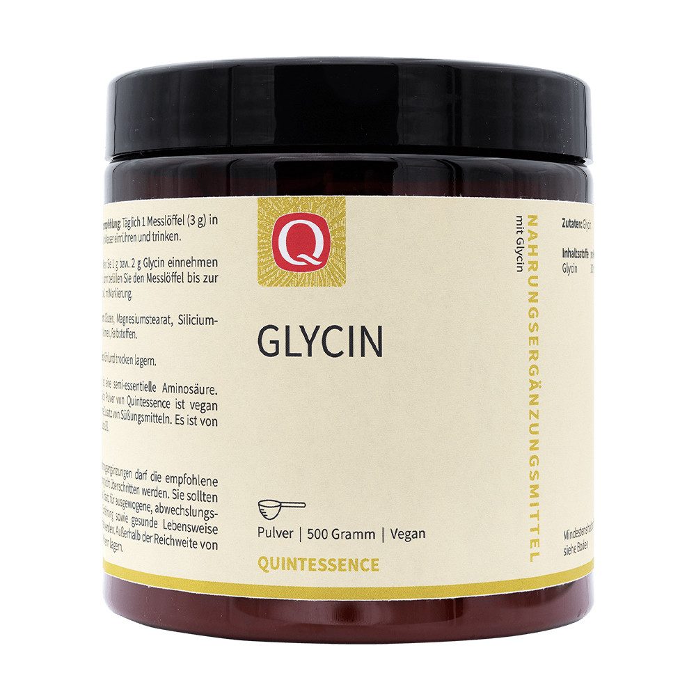 Quintessence Glycin - frei von Zusatzstoffen und Trennmitteln - Pulver, 500 g