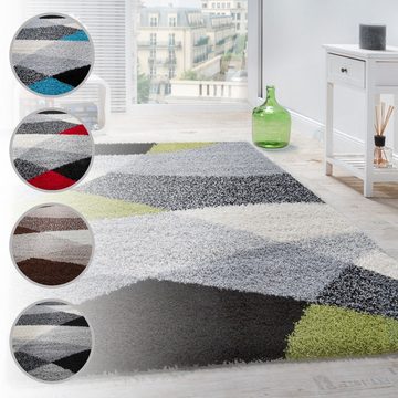 Hochflor-Teppich Shaggy Geometrisch Gemustert, Paco Home, Läufer, Höhe: 34 mm