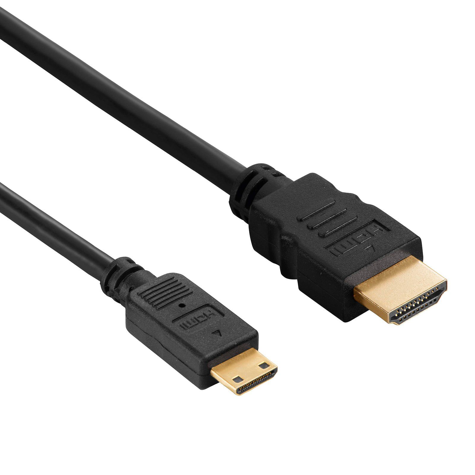 HDMI HDMI-Kabel, Mini HDMI, geschirmt Typ (150.00 4K A, (Mini), cm), HDMI zu Hama C HDMI Kabel HDMI 1,5m C Typ vergoldet,