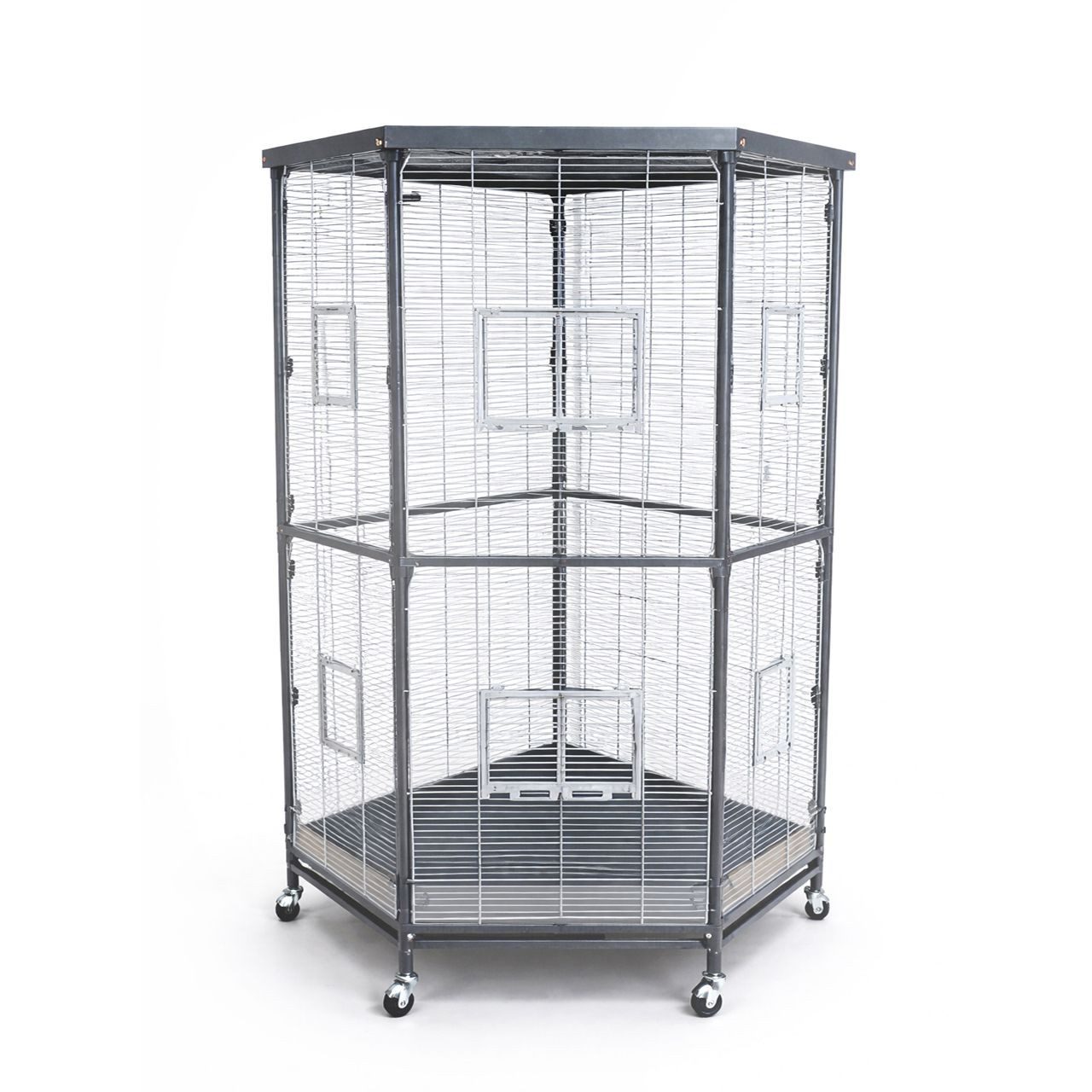 Montana Cages Vogelkäfig Eck Voliere, Zimmervoliere, Käfig für Finken, Eck Voliere, Zimmervoliere, Käfig für Finken von Montana Cages