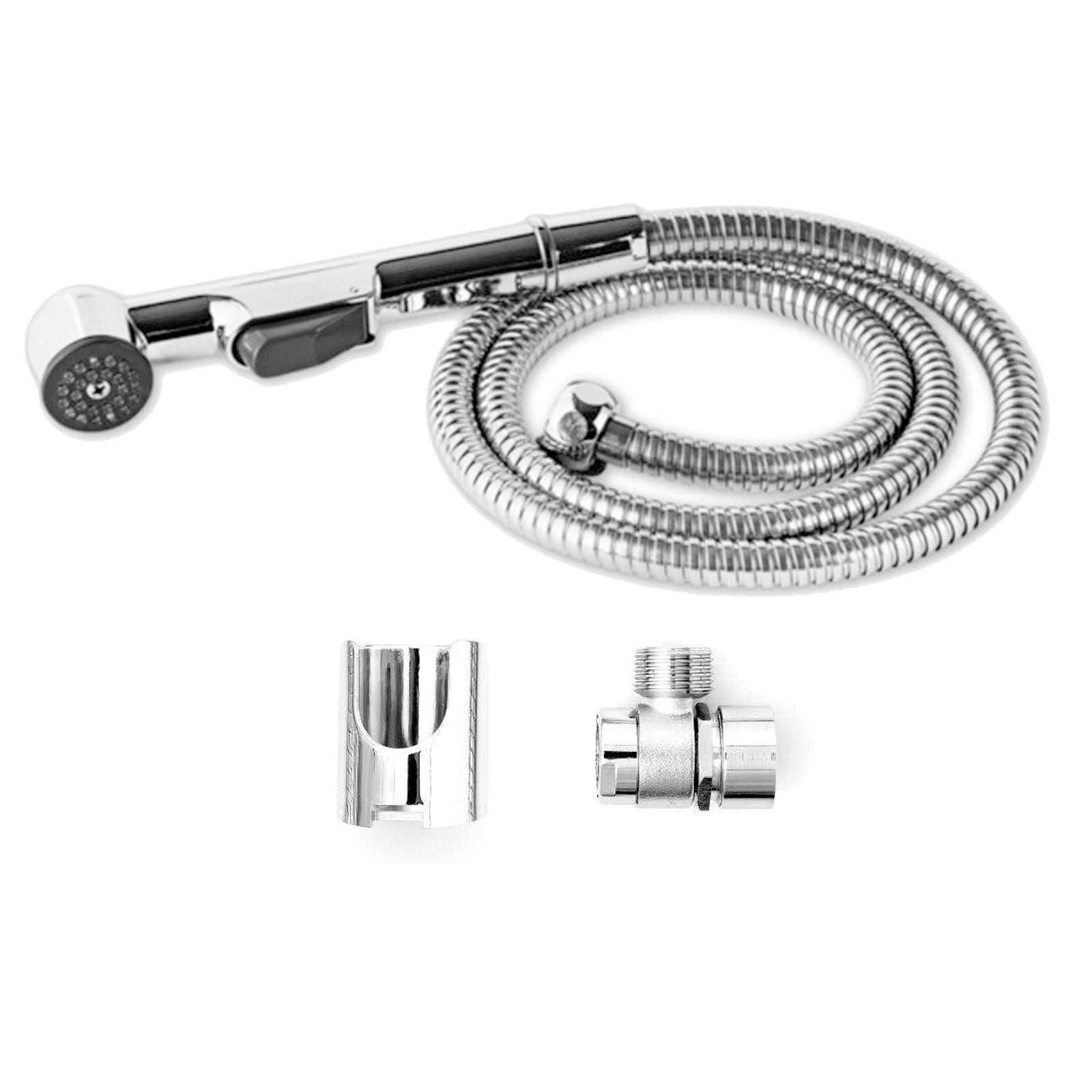 HAC24 Waschbeckenbrause Waschbecken / Bidet Brauseset Armatur Wasserhahn Brause Duschbrause mit Handbrause, Schlauch, Wandhalterung und Montagematerial