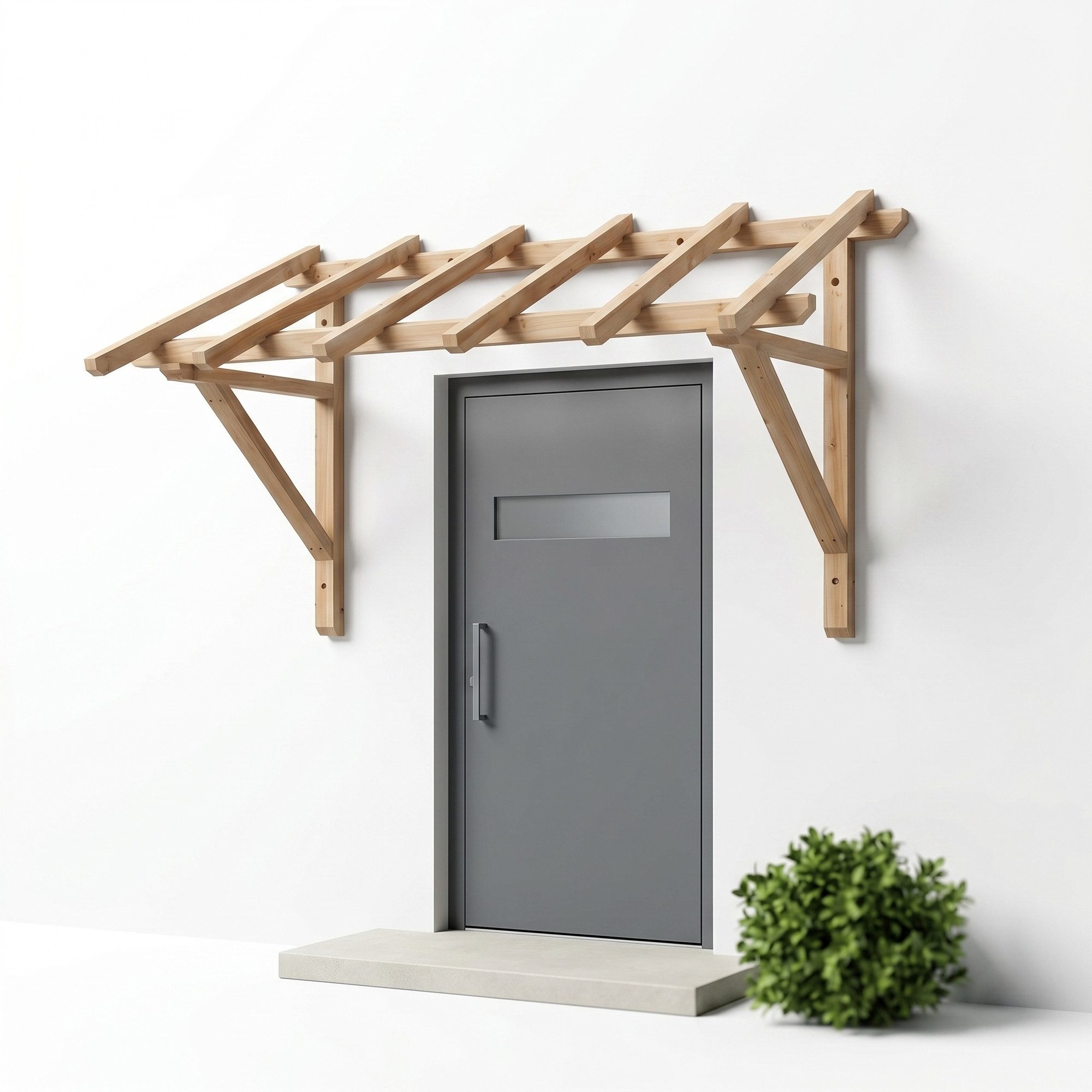 Mucola Vordach Haustürvordach Holz Vordach Pultvordach Haustür Überdachung Türdach (Stück, 1 St., Vordach Holz (unbehandelt), Unbehandelt