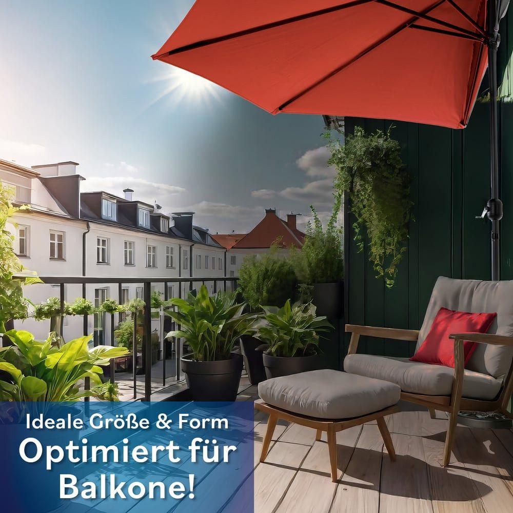 EASYmaxx Sonnenschirm halbrund, 270 x 140 günstig online kaufen