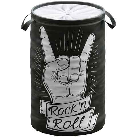 Sanilo Wäschekorb Rock ’n’ Roll, 60 Liter, faltbar, mit Sichtschutz