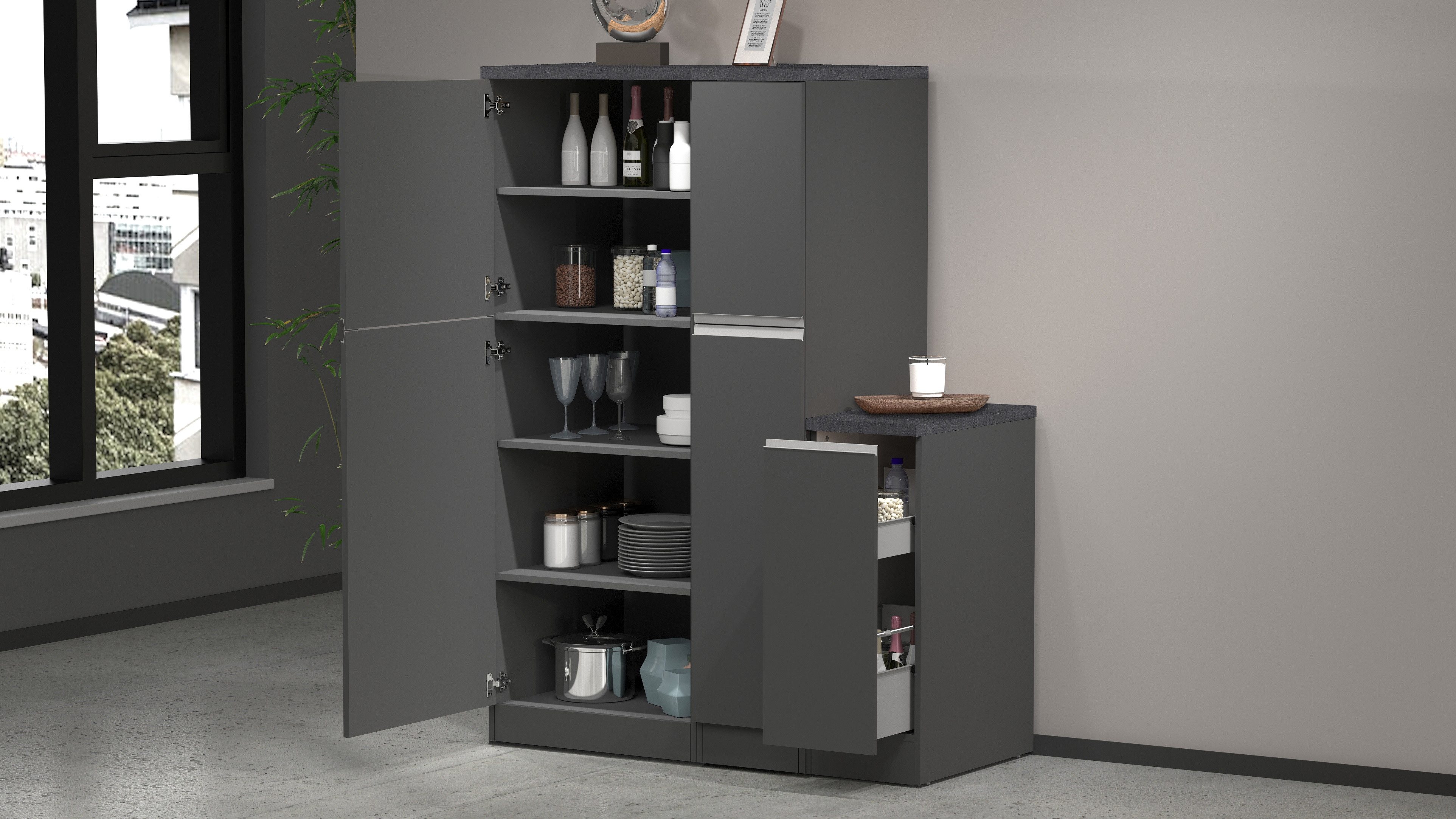 KOCHSTATION Apothekerschrank KS-Sole,Apothekerkommode Breite/Höhe 30/85 cm, günstig online kaufen
