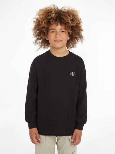 Calvin Klein Jeans Langarmshirt MODERN WAFFLE BADGE LS T-SHIRT für Kinder bis 16 Jahre