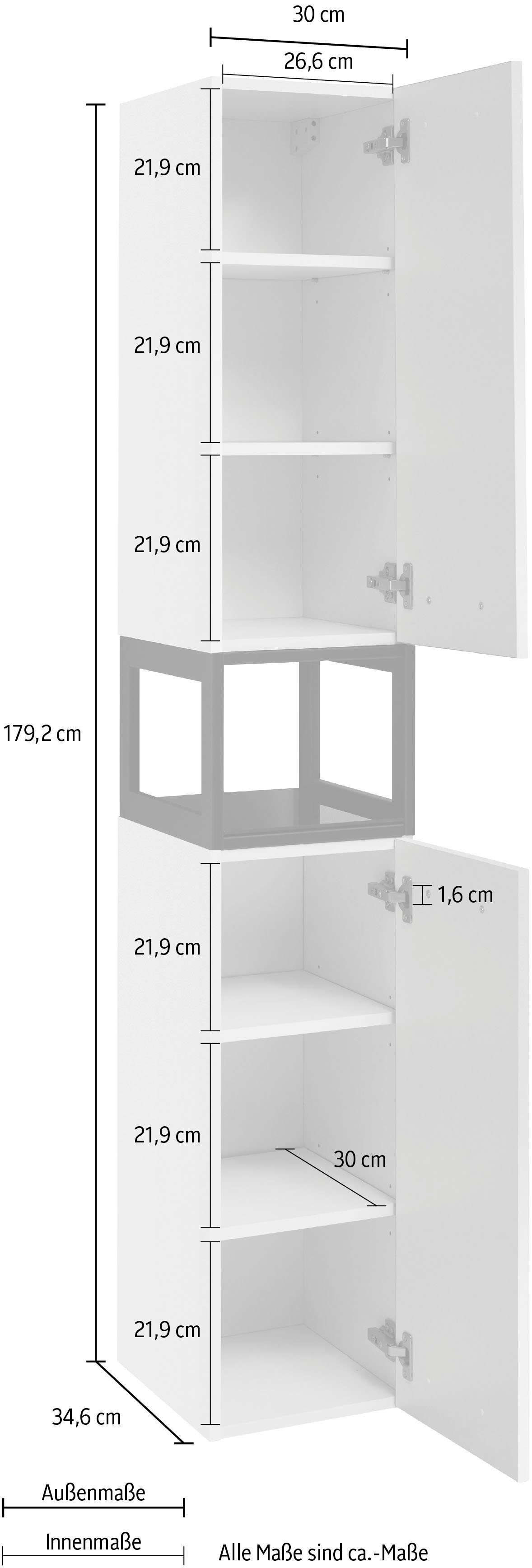 weiß OPTIFIT Yukon | weiß Hochschrank