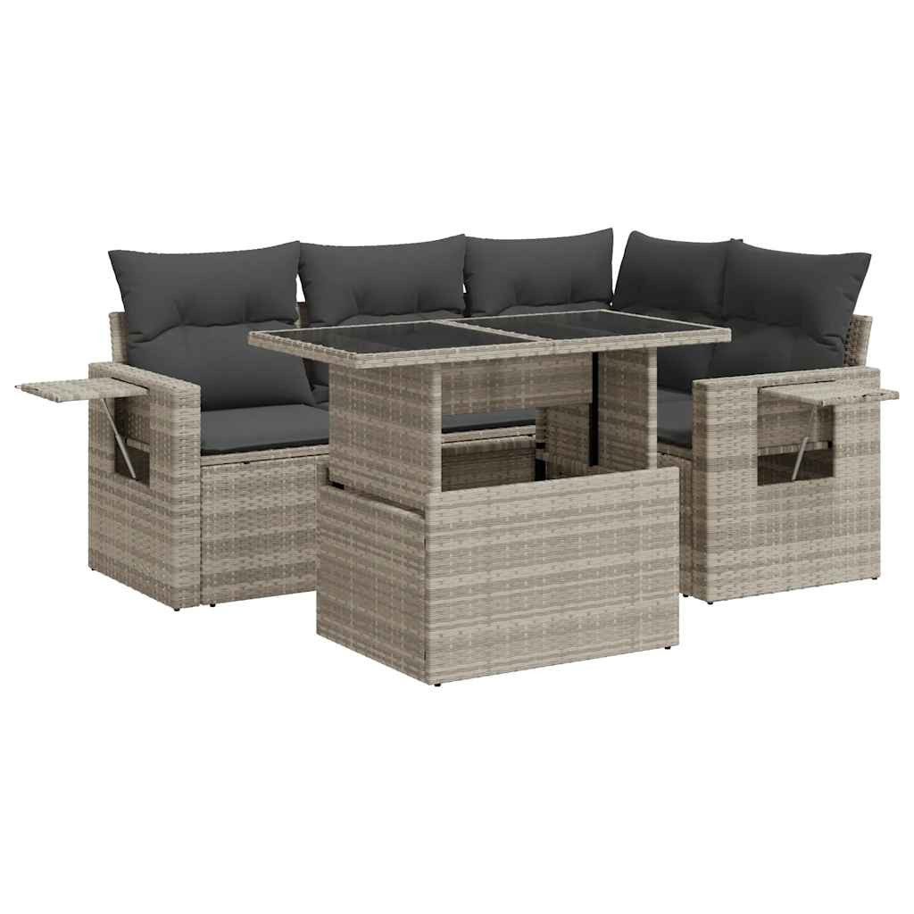 vidaXL Gartenlounge-Set 5-tlg. Garten-Sofagarnitur mit Kissen günstig online kaufen