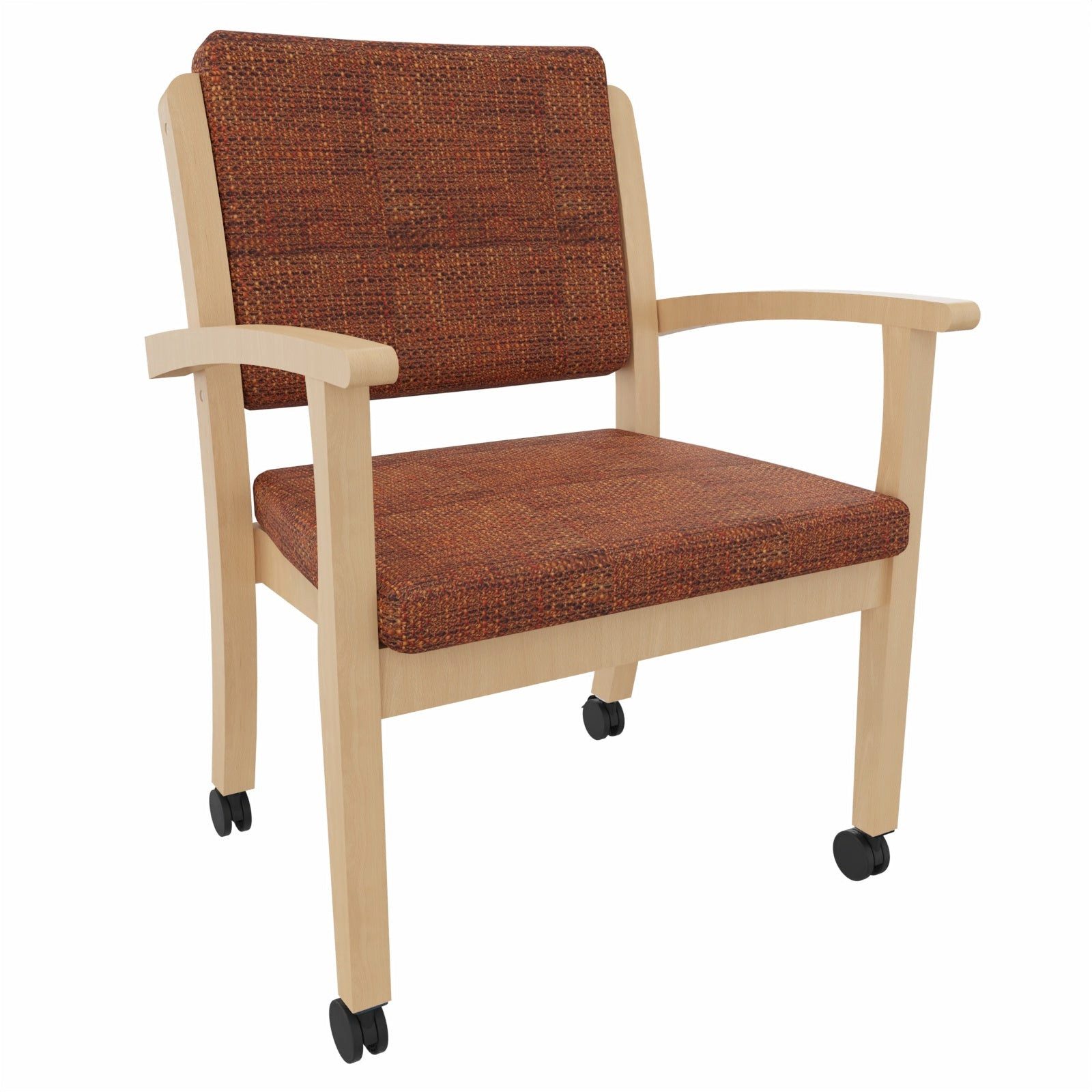 einrichtungsdesign24 Armlehnstuhl Schwerlaststuhl Alexander XXL auf Rollen – Stabiler Stuhl mit Rollen, Adipositas, belastbar bis 250kg