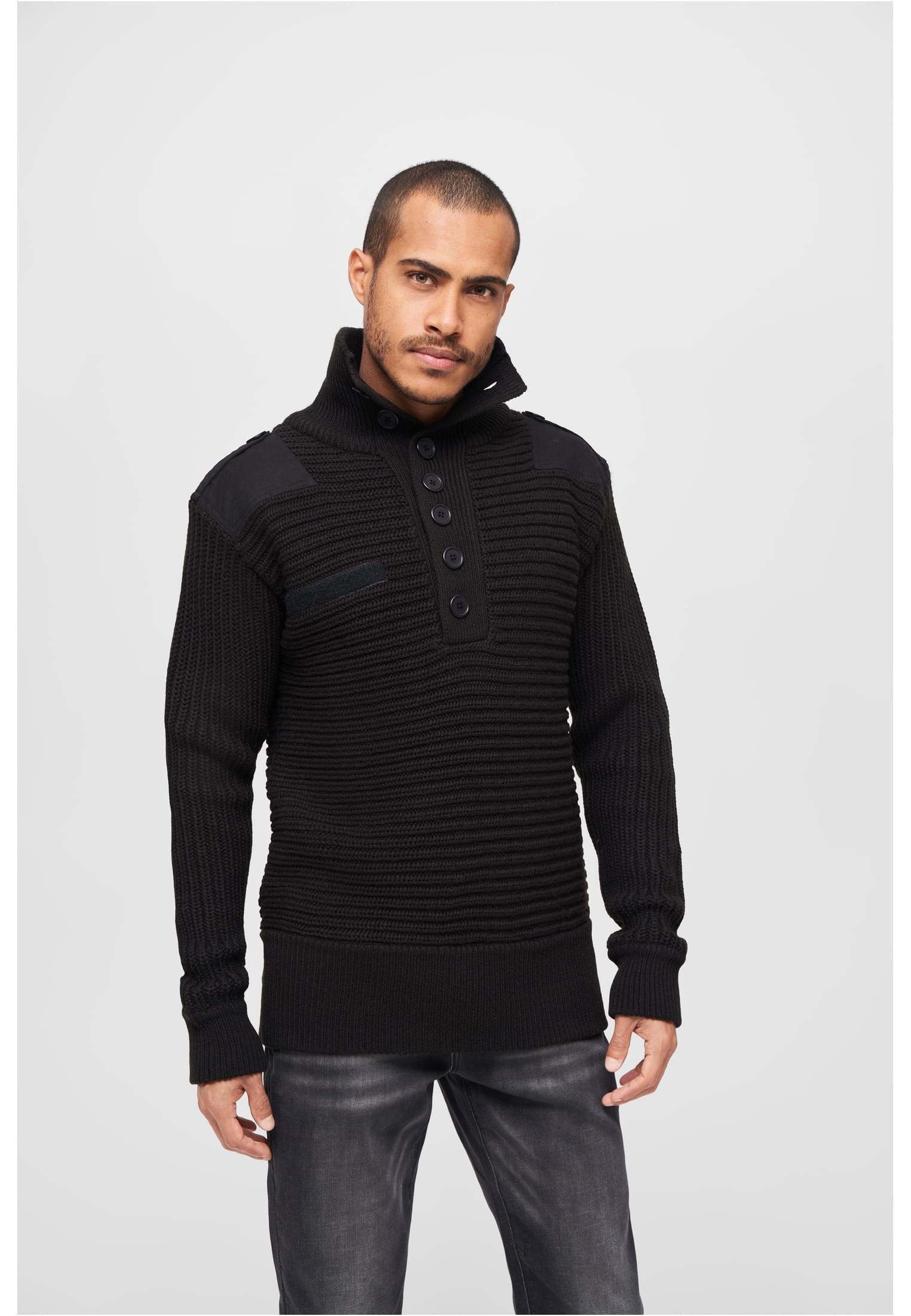 Brandit Kapuzenpullover Herren Pullover (1-tlg) Alpin black