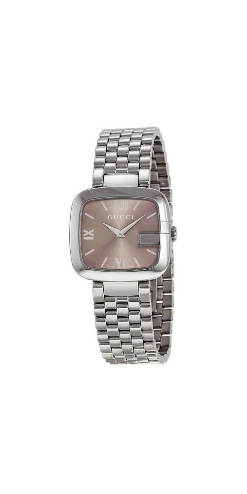 Luxusuhr GUCCI G-Gucci Silber Braun YA125410