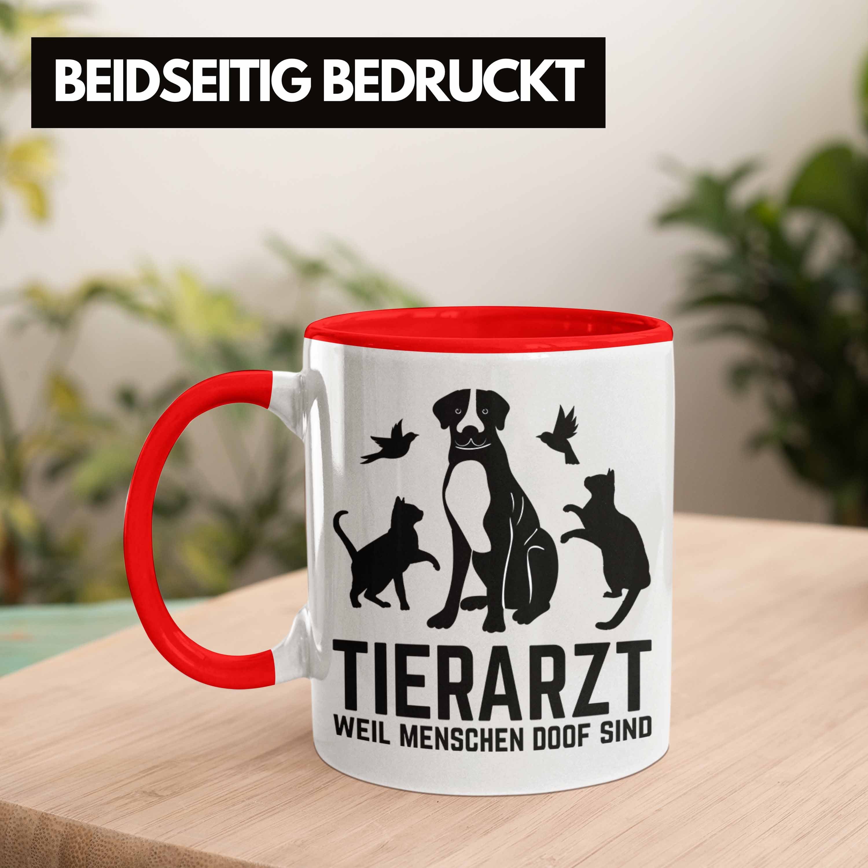 Trendation Tasse Rot Tasse Ka Tierärztin Tierarzt Geschenkidee Lustiger Geschenk Spruch für
