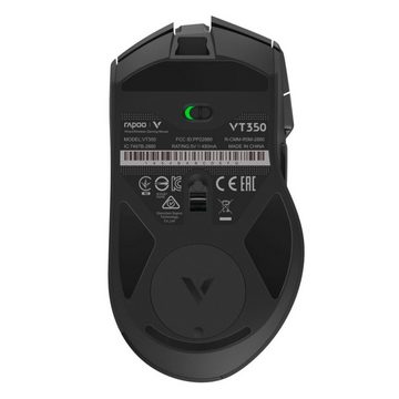 VPRO Gaming by Rapoo VT350 optische Maus, 5.000 DPI, Schwarz Gaming-Maus (Bluetooth)