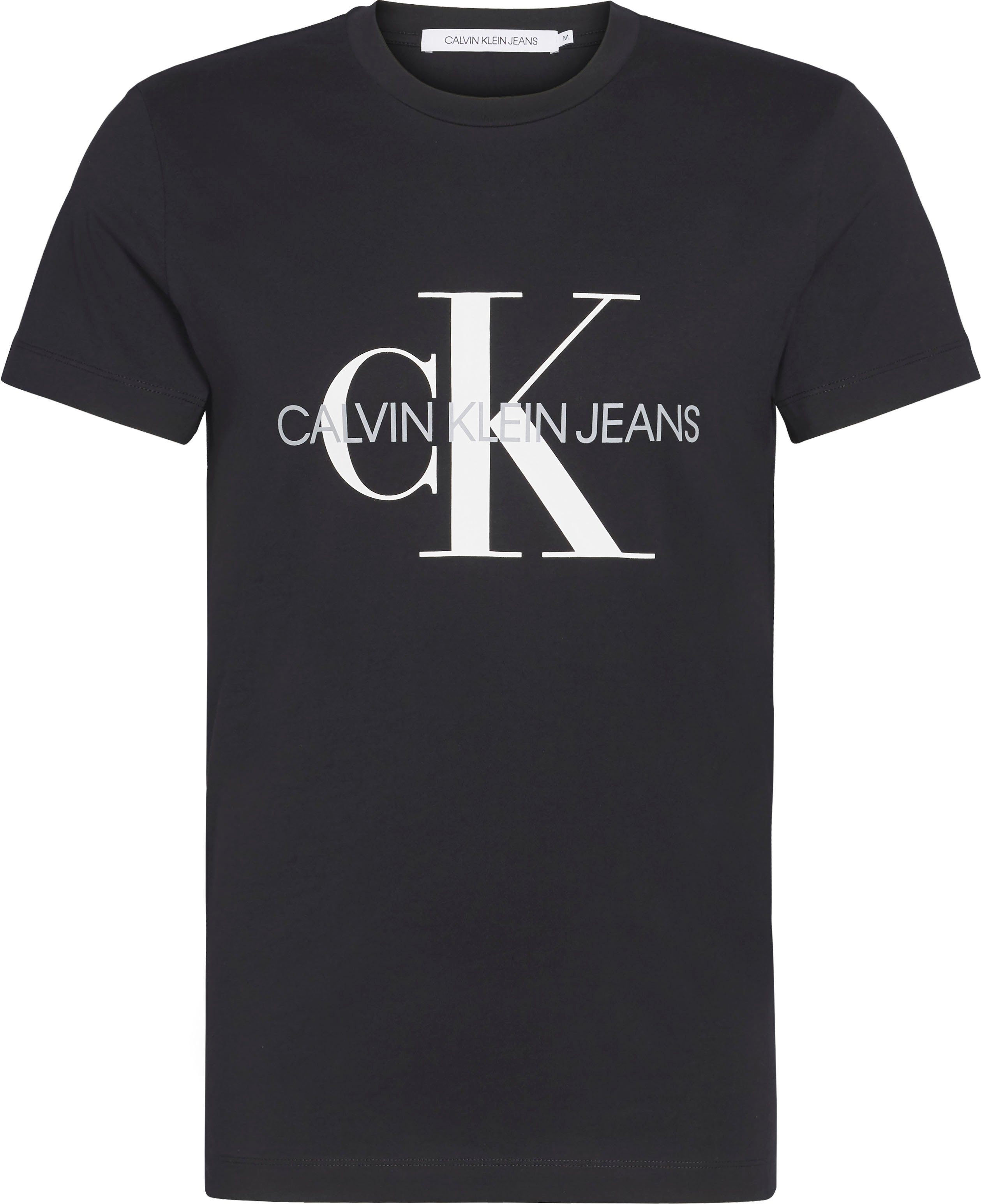 T-Shirt TEE Klein Jeans SLIM MONOGRAM ICONIC Black Calvin CK