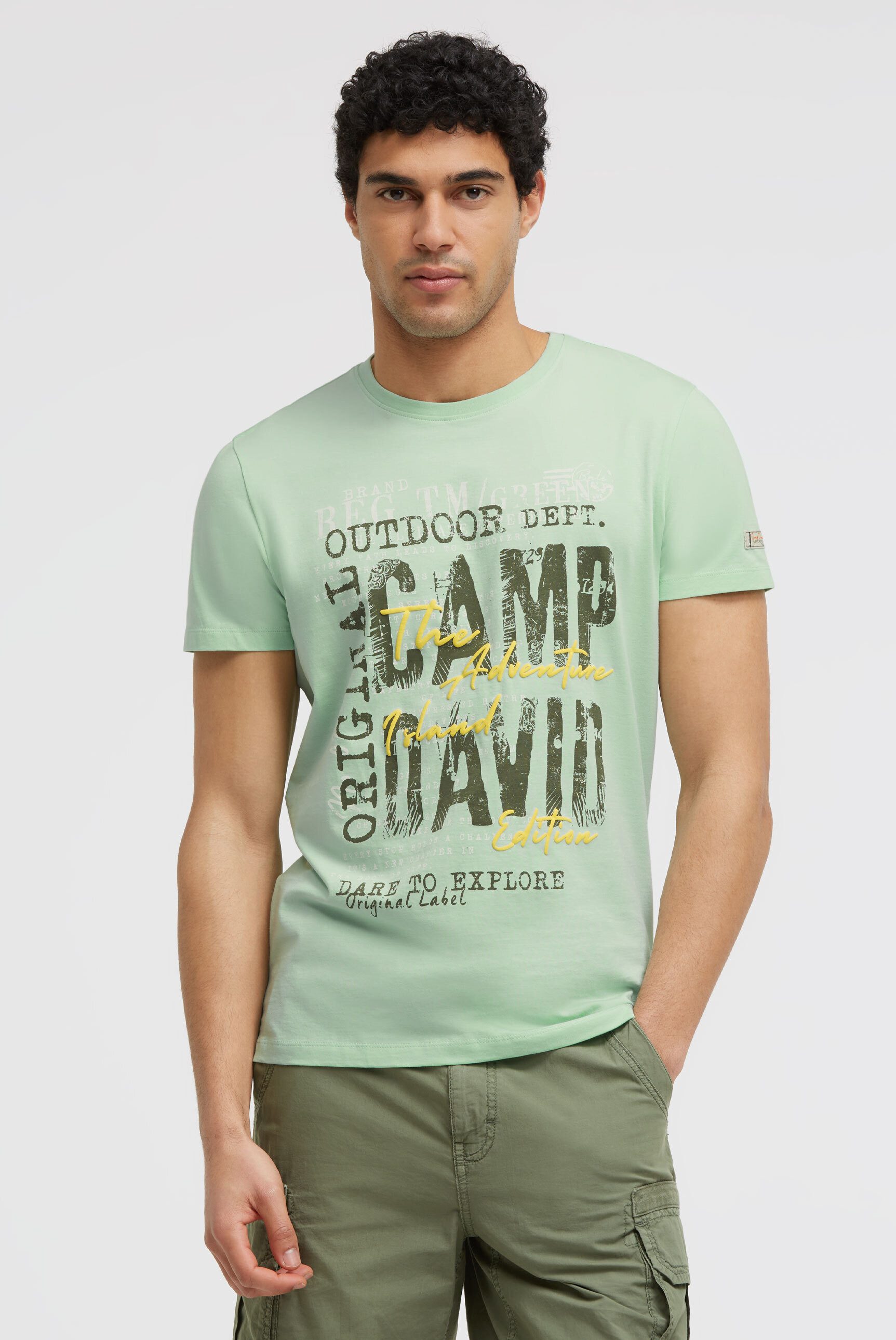 CAMP DAVID Rundhalsshirt mit Necktape