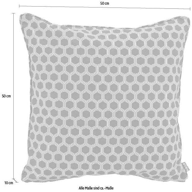 H.O.C.K. Dekokissen Geomy, mit Hexagon-Musterung, mit 1 Stück Kissenhülle Füllung