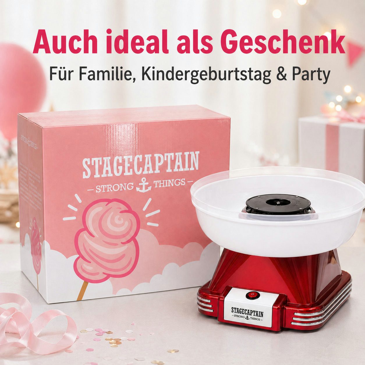 Stagecaptain Zuckerwattemaschine Stagecaptain CFM-500 MKII Zuckerwatte Maschine, 500 Watt