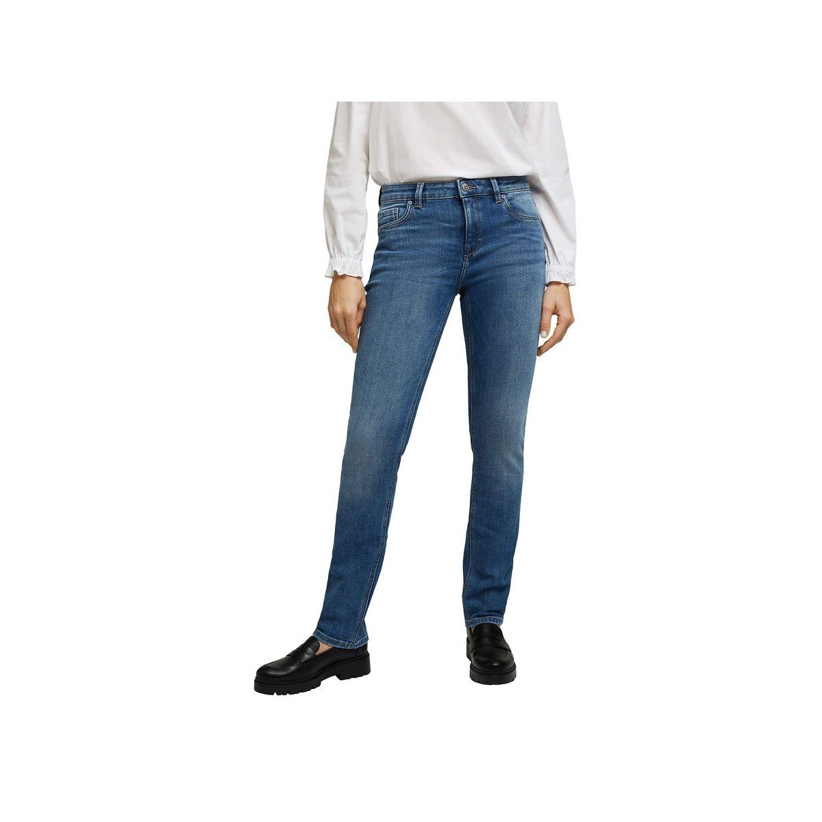 5-Pocket-Jeans Esprit (1-tlg) mittel-blau