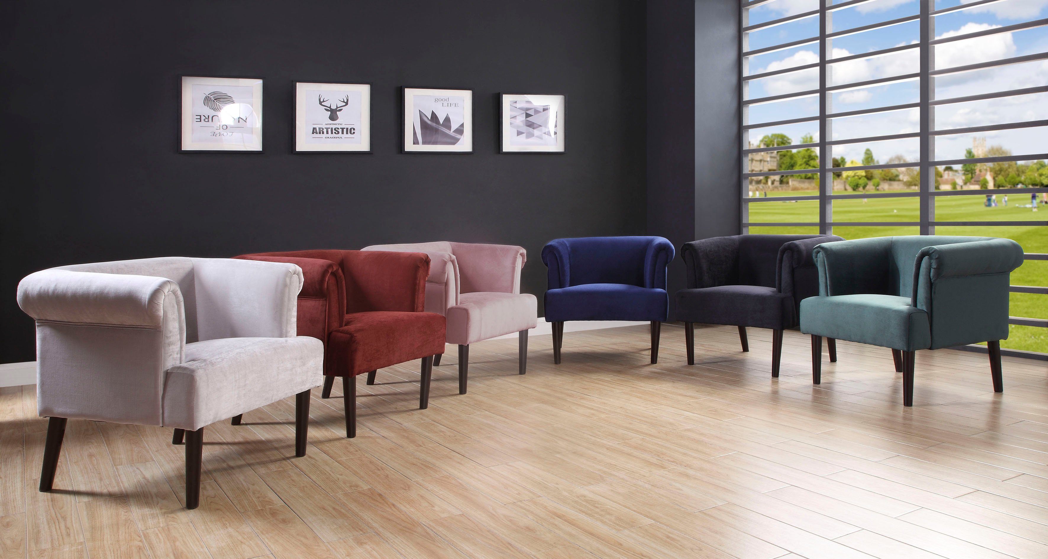 ATLANTIC home collection Sessel Charlie, Loungesessel mit Wellenunterfederu günstig online kaufen