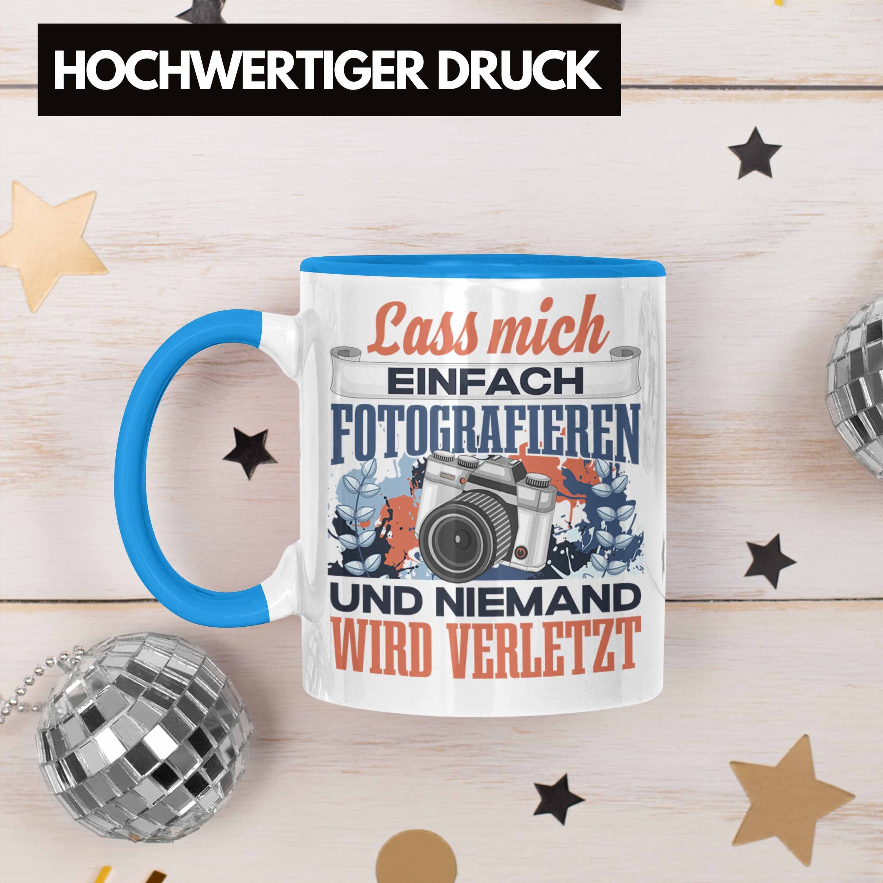 Geschenk Geschenkidee - Trendation L Tasse Fotograf Blau Fotographie Spruch Tasse Trendation