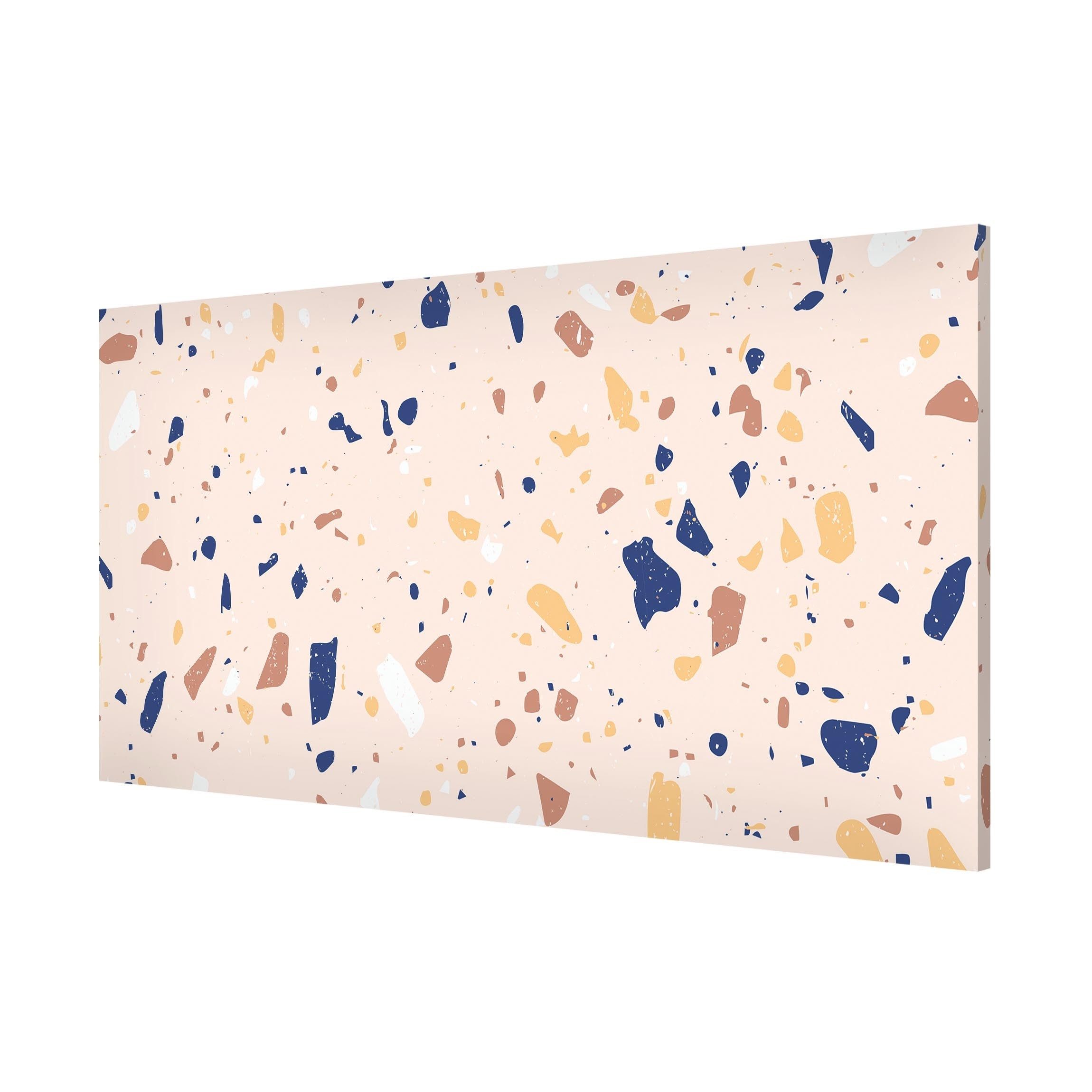 Bilderdepot24 Magnettafel Küche beige Detailliertes Terrazzo Muster Padova, (1-tlg., Magnetboard Pinnwand für die Wand - metallische Tafel für Magnete), Magnetw – Bild 3 von 4