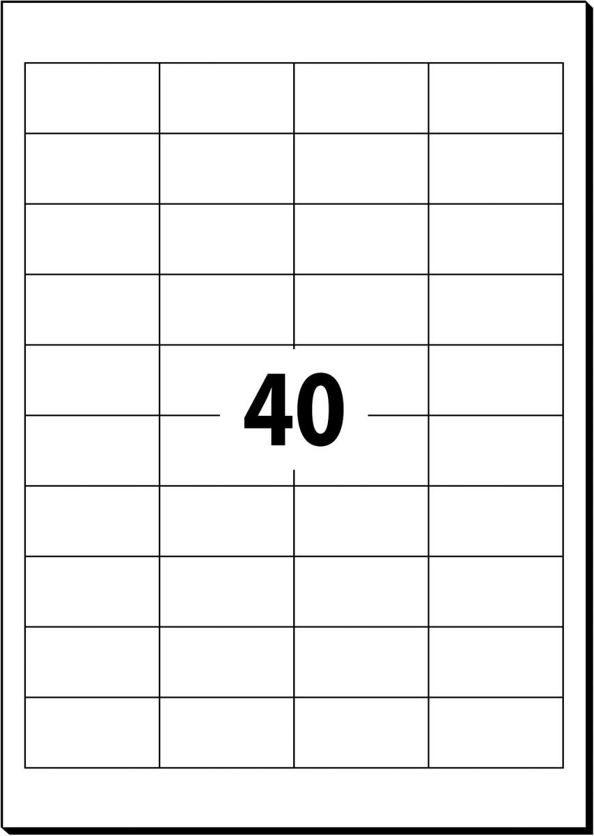 Sigel Etiketten Etiketten Inkjet/Laser Kopier 48,5x25,4mm VE=1000 Stück (25 Blatt) wei