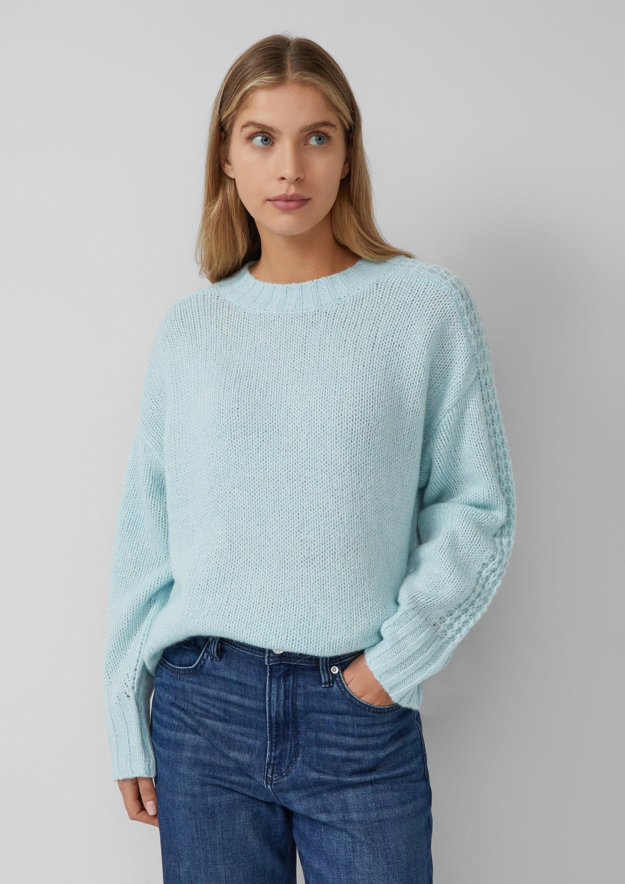 s.Oliver Longpullover Strickpullover Strickpullover aus Alpakamix günstig online kaufen