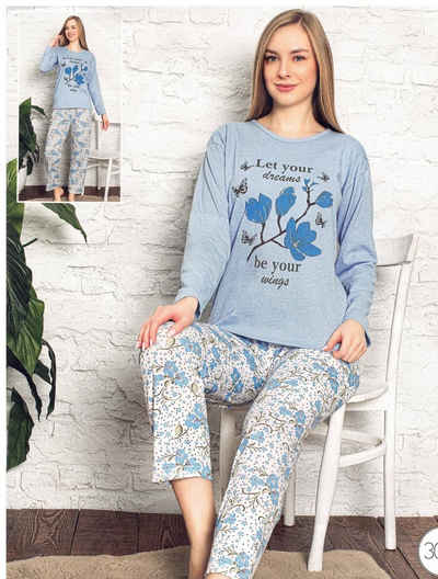 Selef Creation Pyjama 2Tlg Pyjama Set Für Sommer, Herbst aus Baumwolle