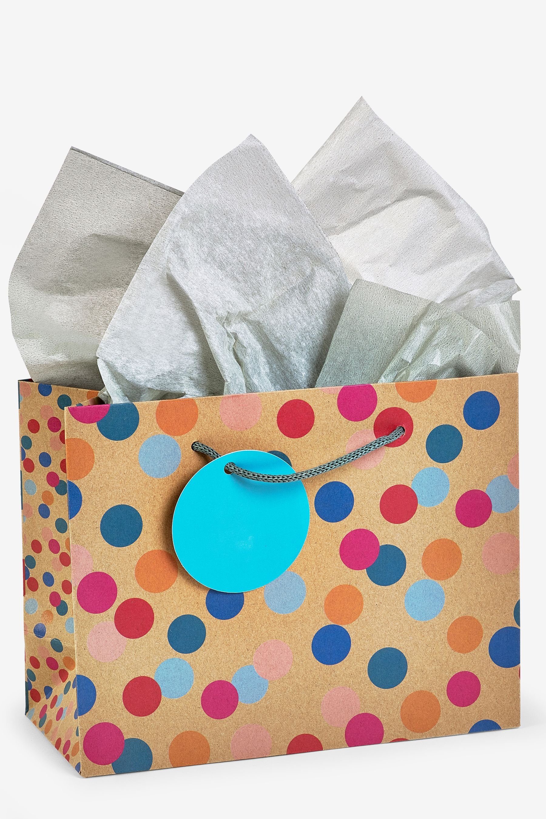 Next Geschenkpapier Punkte kleine Geschenktaschen, 2er-Set, (1St)