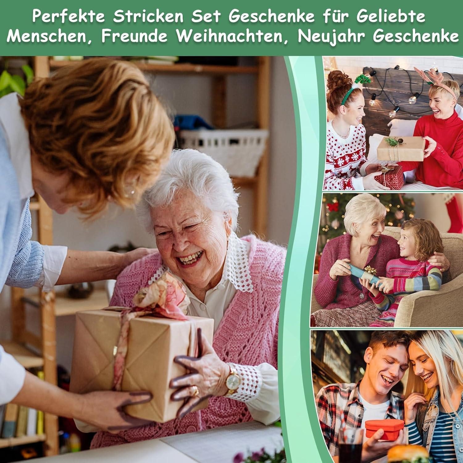 LuxusKollektion Rundstricknadeln Edelstahl Rundstricknadel-Set 11 Stück 1,5 mm - 5,0 mm 40 cm