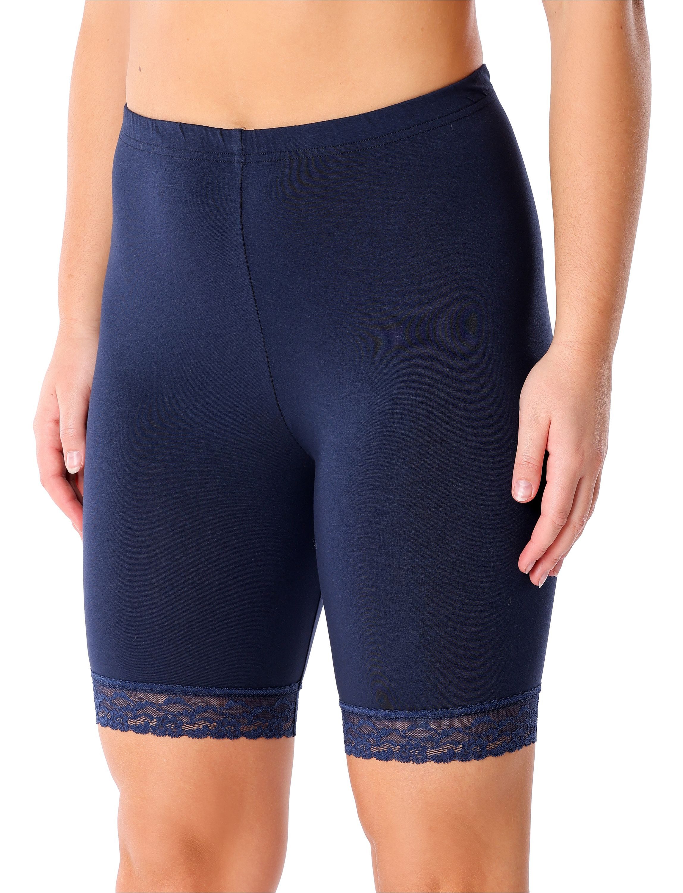 Leggings Damen kurze High Waist Hose Radlerhose MS10-431