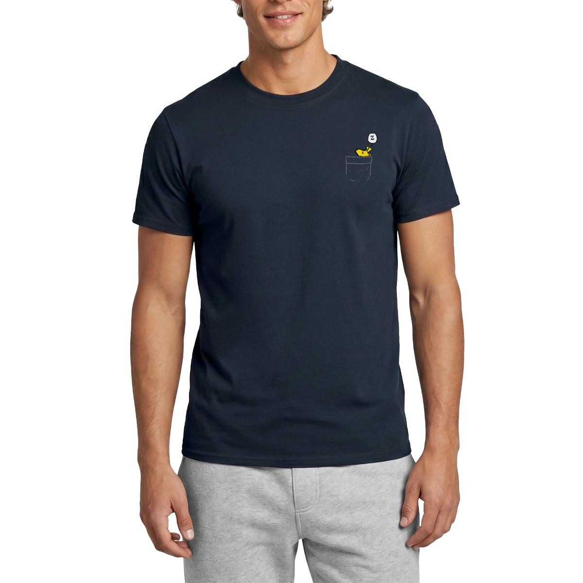 Spreadshirt T-Shirt Peanuts Woodstock In A Pocket Taschen-Design Männer T-Shirt (1-tlg)