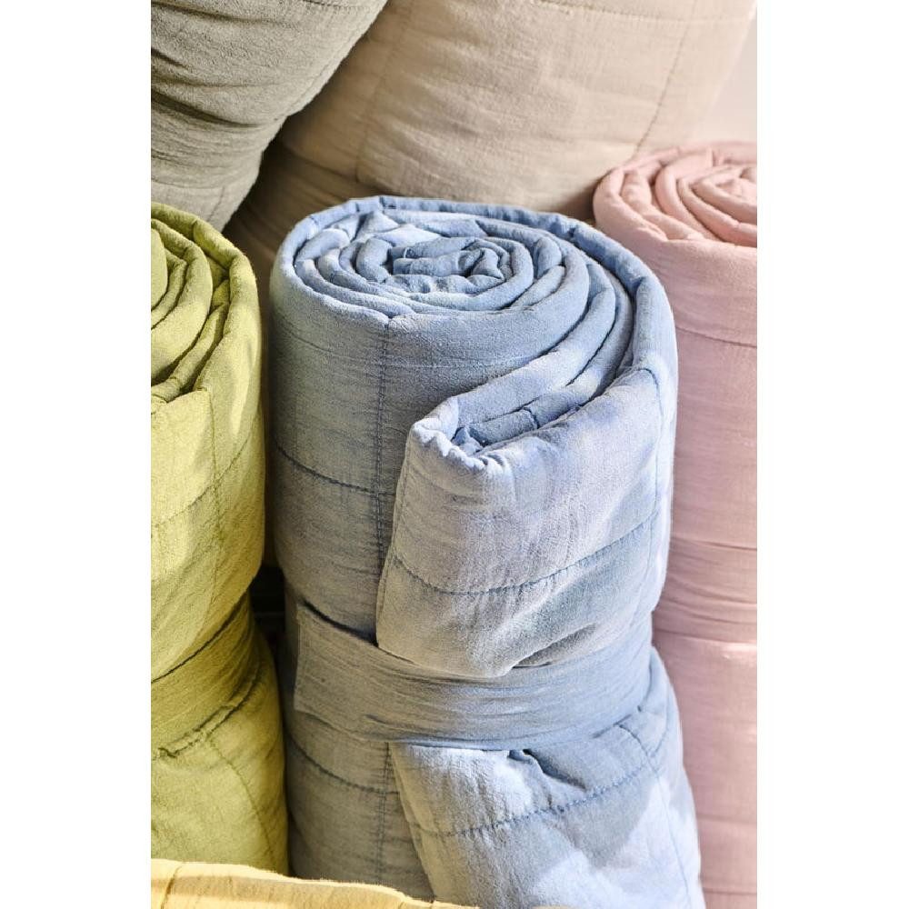 Wohndecke Ib Laursen Tagesdecke Quilt Klassisch Blau (130x180cm), Ib Laursen
