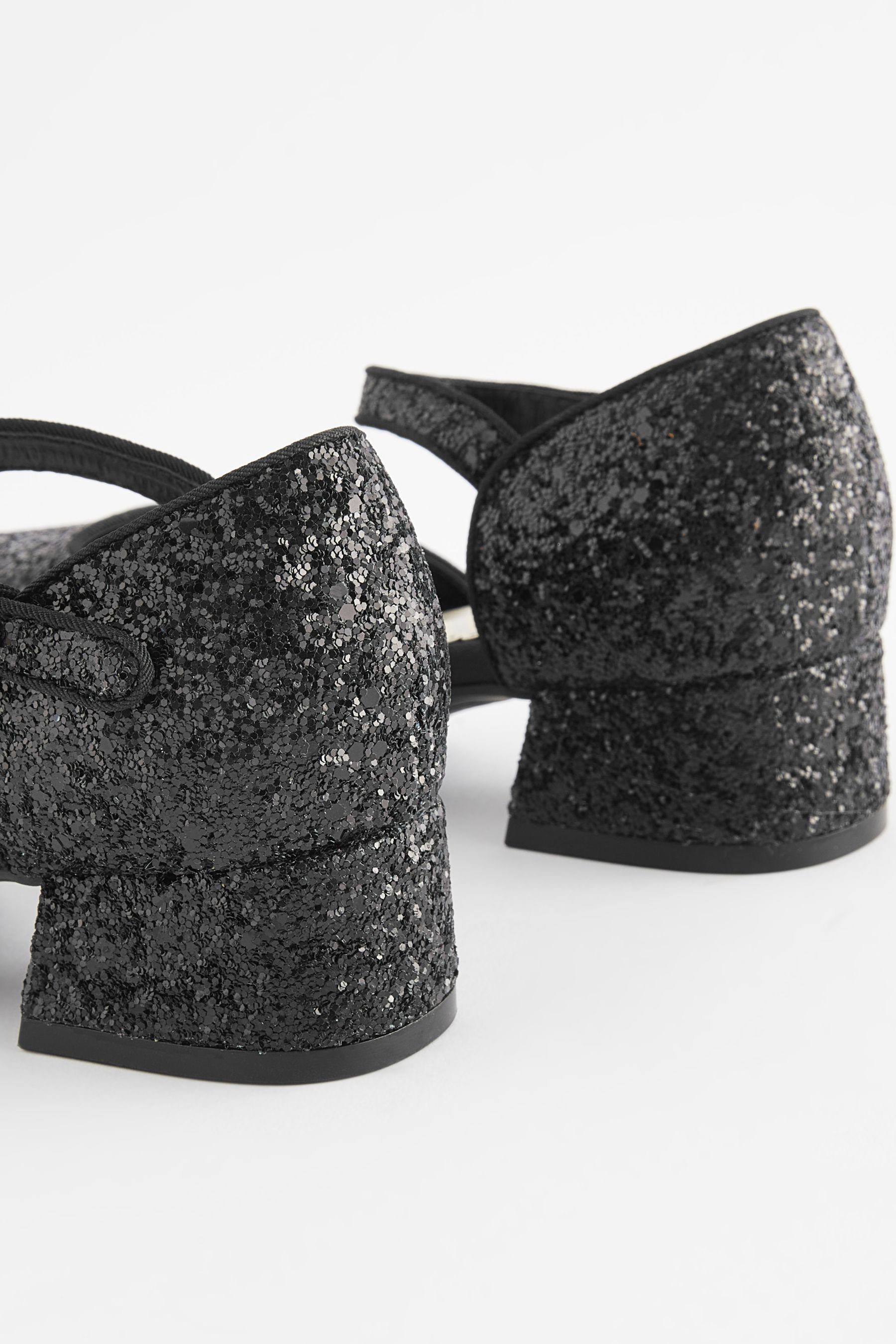 Next Festliche Absatzschuhe Sandalette Glitter Black (1-tlg)