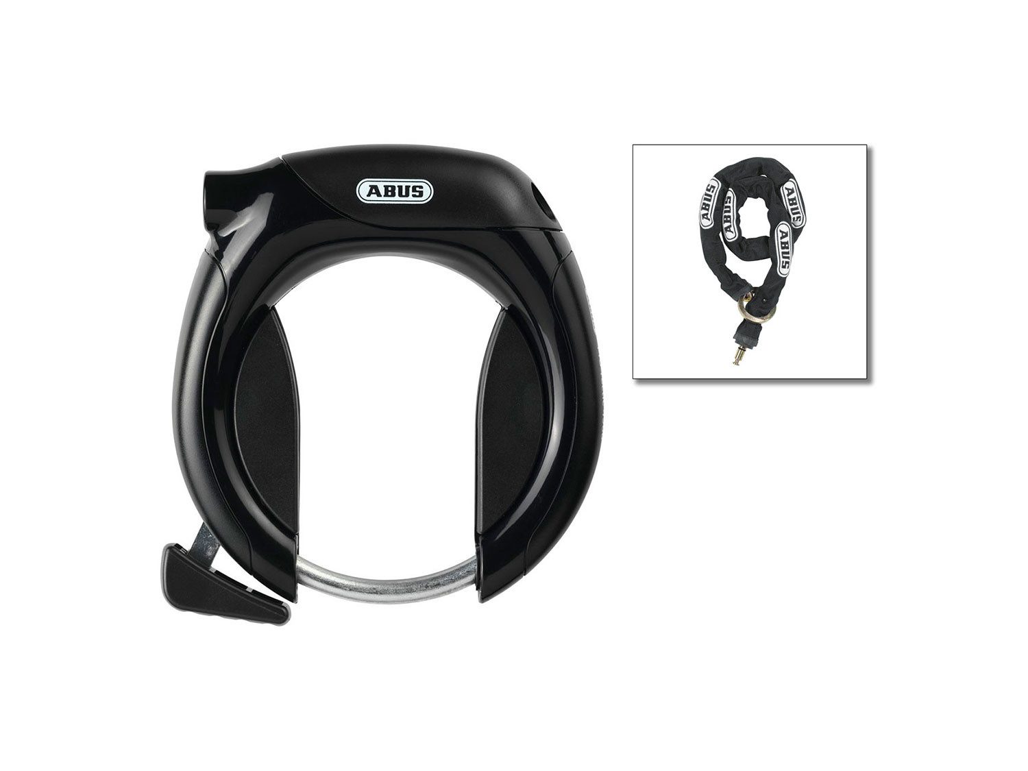ABUS Rahmenschloss Pro Tectic 4960 -Set mit Kette, 85 cm schwarz