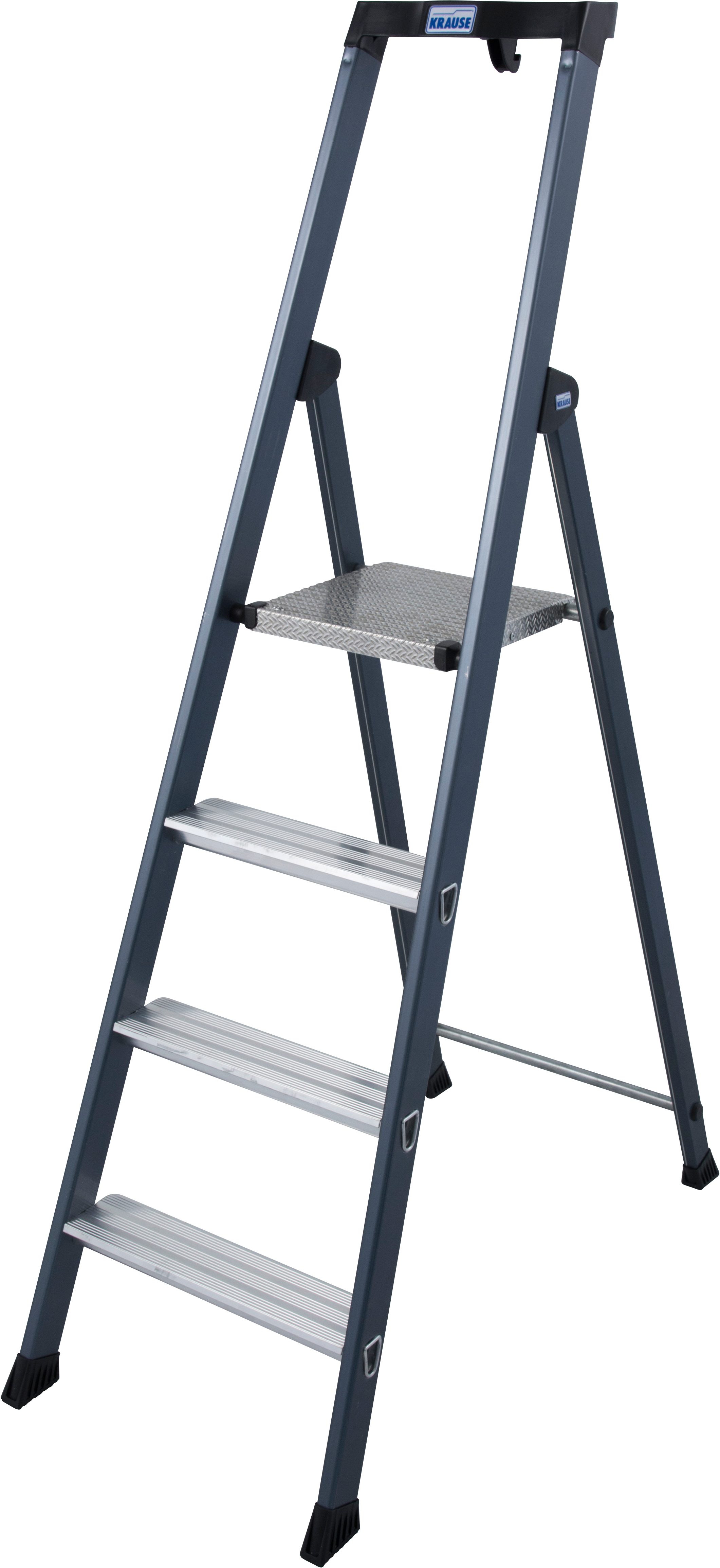 KRAUSE Stehleiter SePro S, Alu eloxiert, 1x4 Stufen, Arbeitshöhe ca. 285 cm