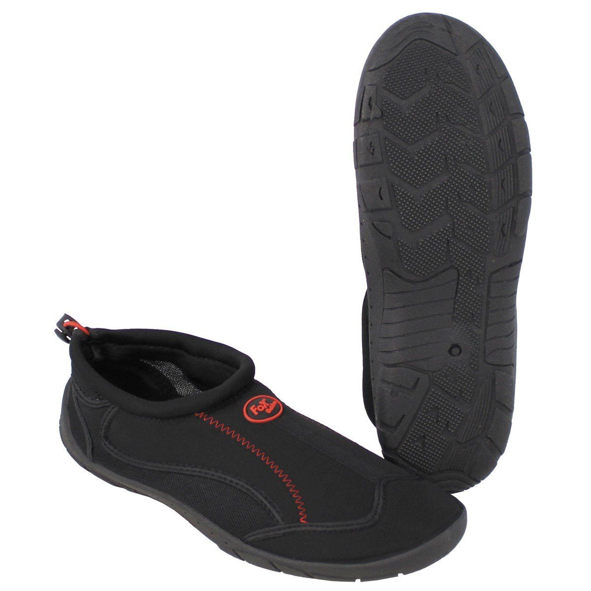 FoxOutdoor Fox Outdoor Badeschuhe, Neopren, Kordelzug, schwarz Badesandale