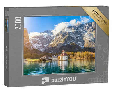 puzzleYOU Puzzle Malerische Berglandschaft am Königssee in Bayern, 2000 Puzzleteile, puzzleYOU-Kollektionen Natur, 500 Teile, 2000 Teile, 1000 Teile