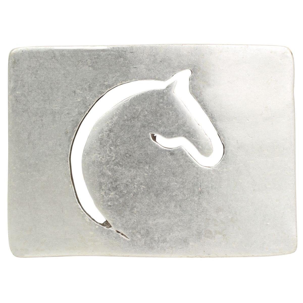 Gürtelschnalle Pferdekopf 4,0 cm - Buckle Wechselschließe Gürtelschließe Reitaccessoi