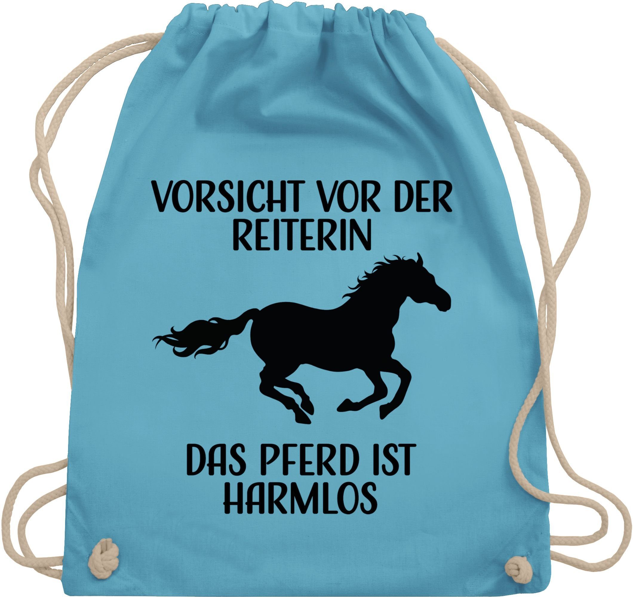 Shirtracer Turnbeutel Vorsicht vor der Reiterin - Das Pferd ist Harmlos, Pferd