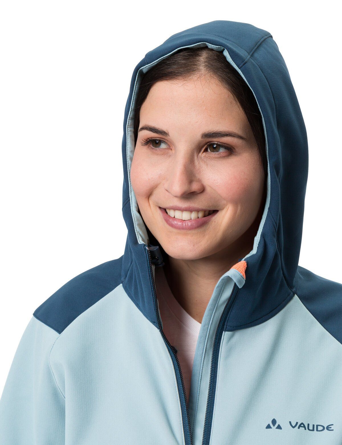 VAUDE Softshell Outdoorjacke Klimaneutral cloudy Women's Jacket blue Qimsa kompensiert (1-St)