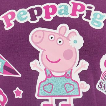 Peppa Pig Kapuzenpullover Peppa Pig Wutz Kinder Kapuzenpullover Pulli Gr. 98 bis 116 Mädchen in Rosa Lila