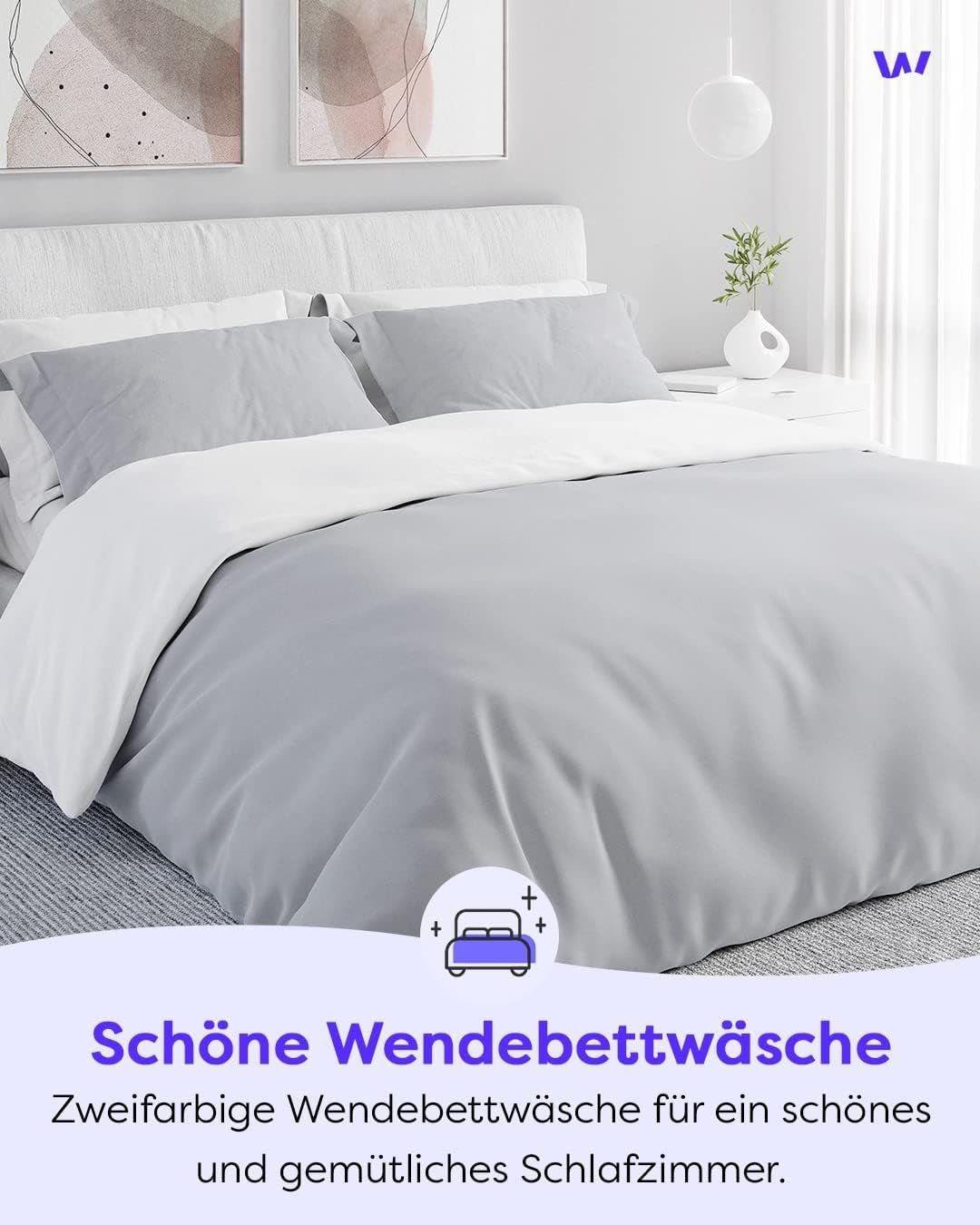 Wolkenfeld Wendebettwäsche Mikrofaser Bettwäsche - Allergiker günstig online kaufen
