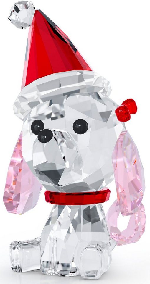 Swarovski Dekofigur Kristallfigur Hund Holiday Cheers Pudel, 5625854 (1 St),  Swarovski® Kristall, Aus Swarovski® Kristall