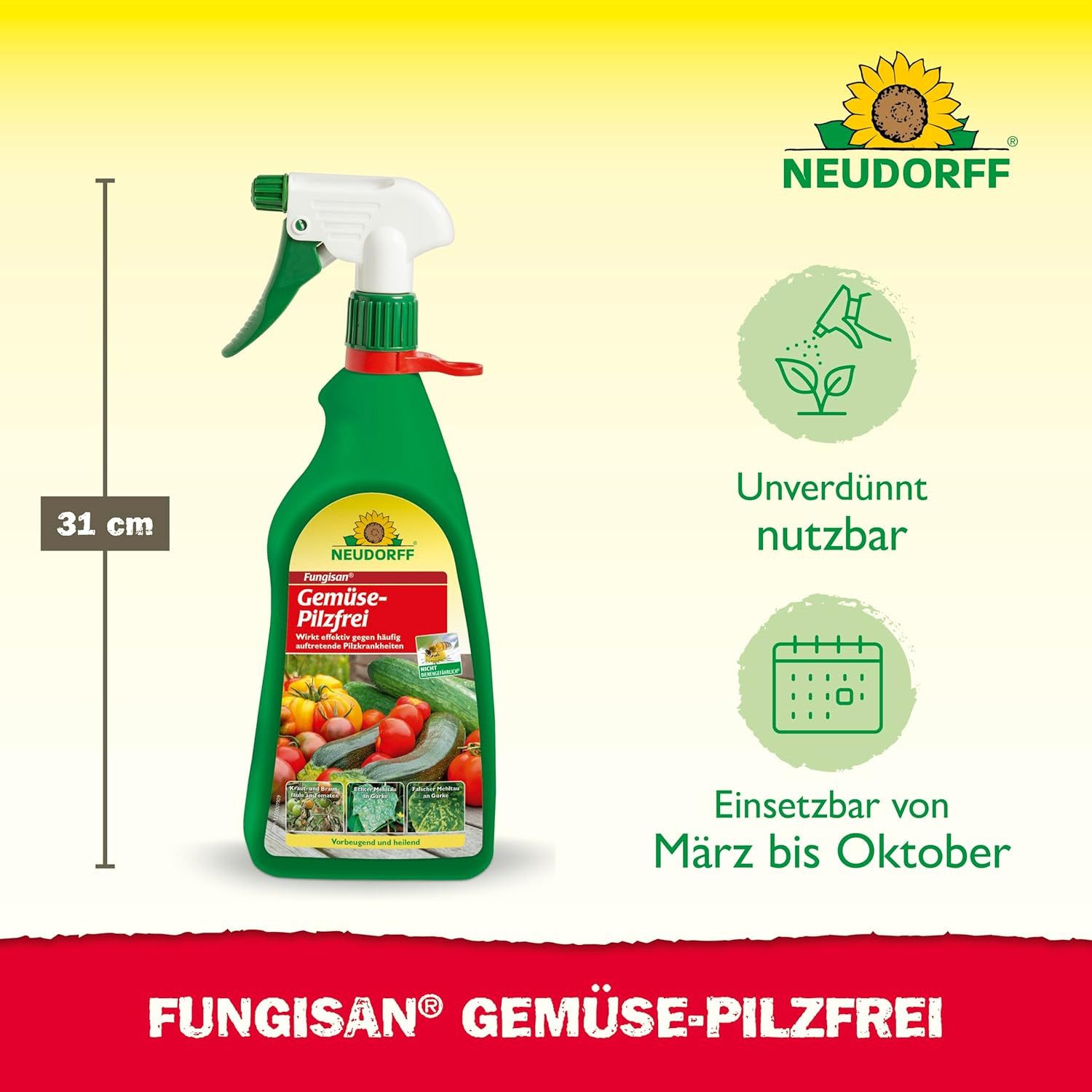 Neudorff Pflanzen-Pilzfrei Fungisan Gemüse-Pilzfrei 1 Liter, 1 l