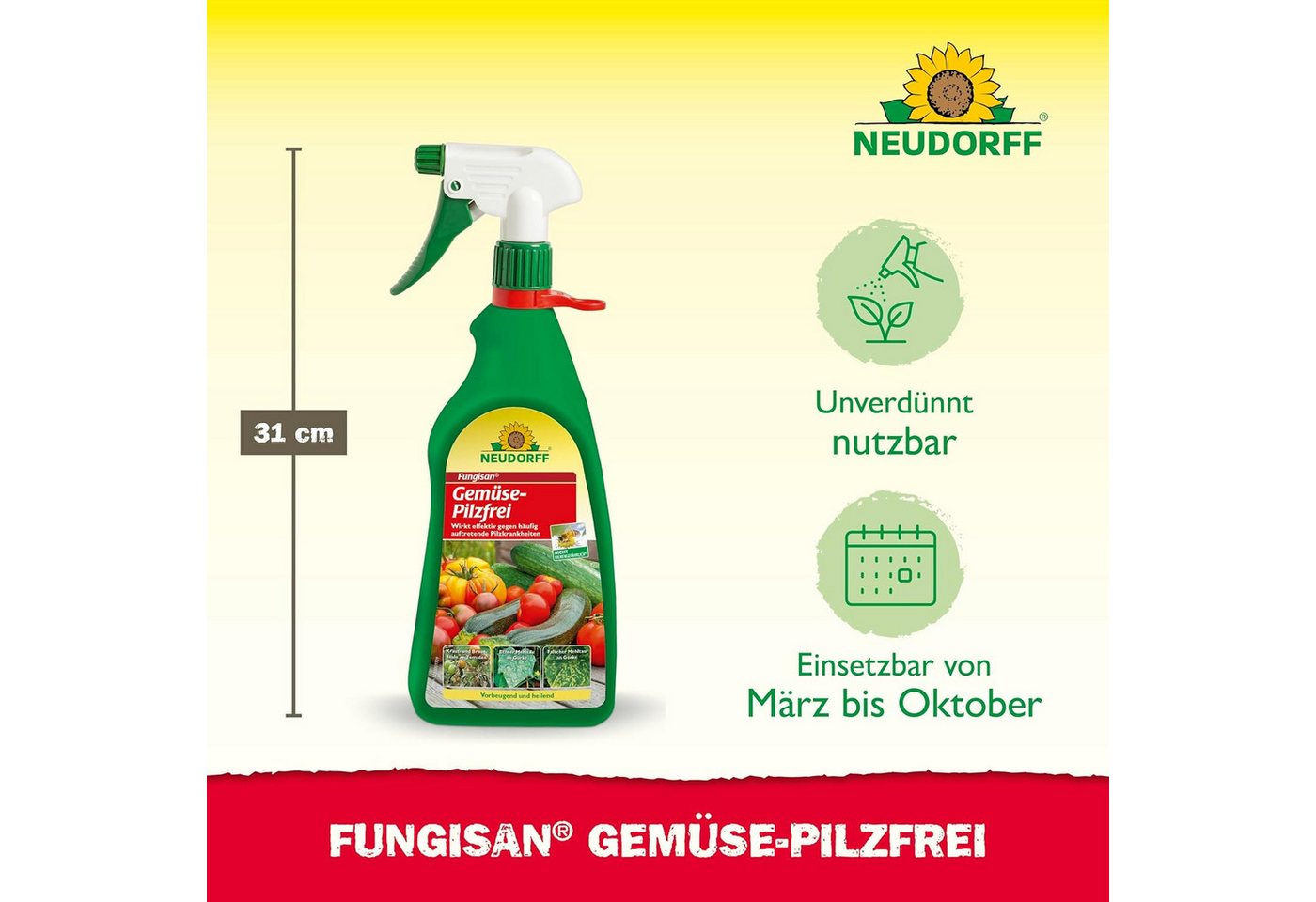 Thumbnail - Neudorff Pflanzen-Pilzfrei Fungisan Gemüse-Pilzfrei 1 Liter, 1 l