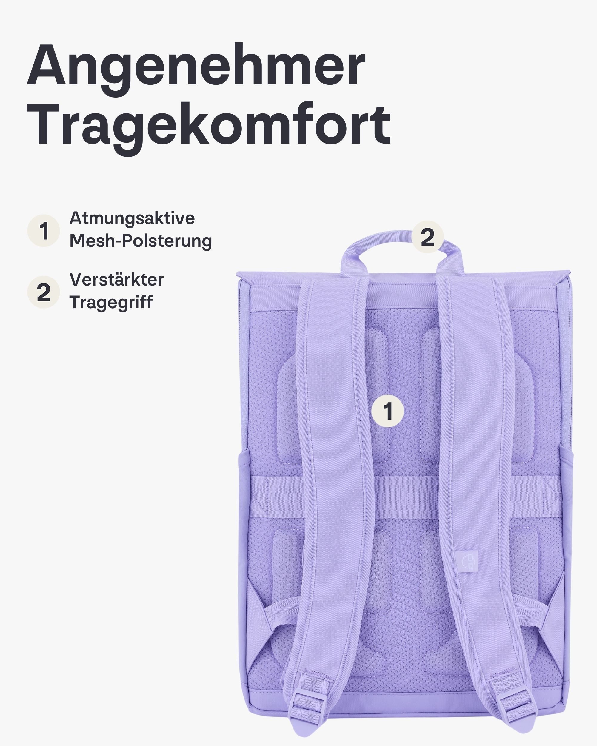 Johnny Urban Cityrucksack MIKA, Rolltop Damen Herren, Laptop Fach (1-tlg), Flexible Größe, Gepolstertes Laptopfach, Wasserabweisend