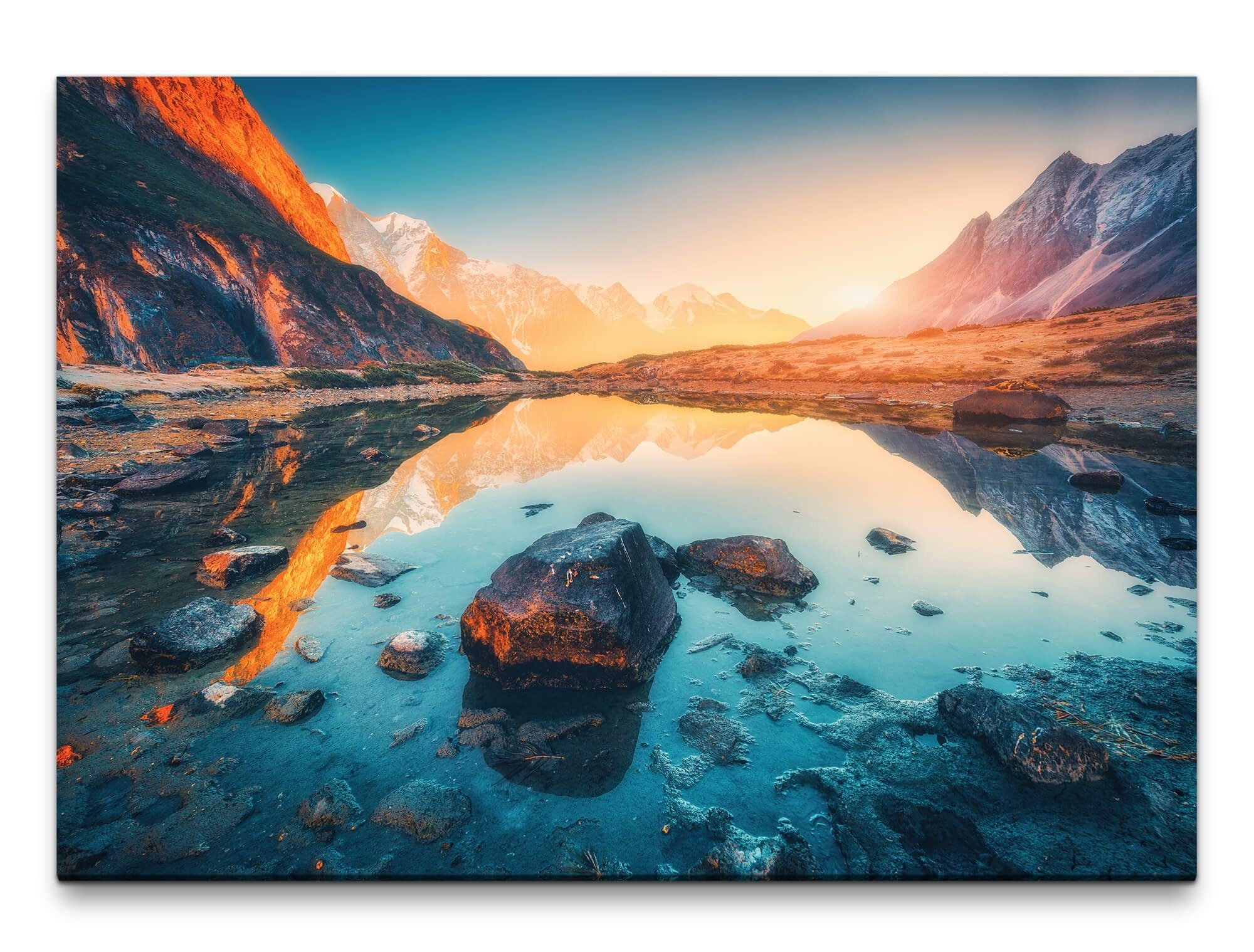 Leinwandbild Bilder XXL Gebirgssee Wandbild auf Leinwand