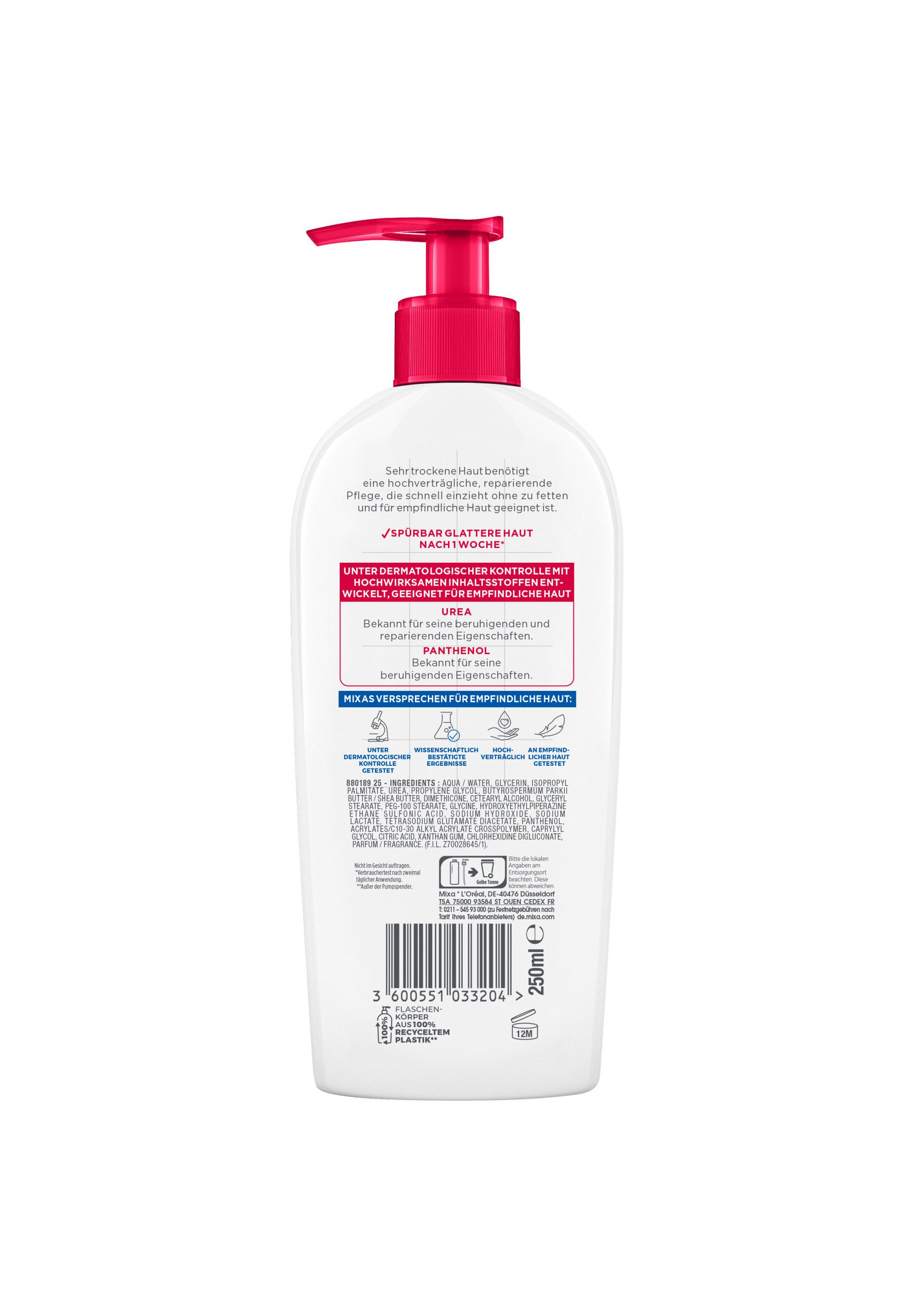Mixa Körpermilch MIXA UREA CICA REPAIR + BODY MILK, intensive Pflege von trockener Haut